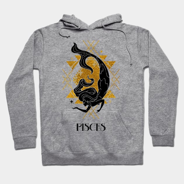 Pisces zodiac sign Hoodie by Cherubic